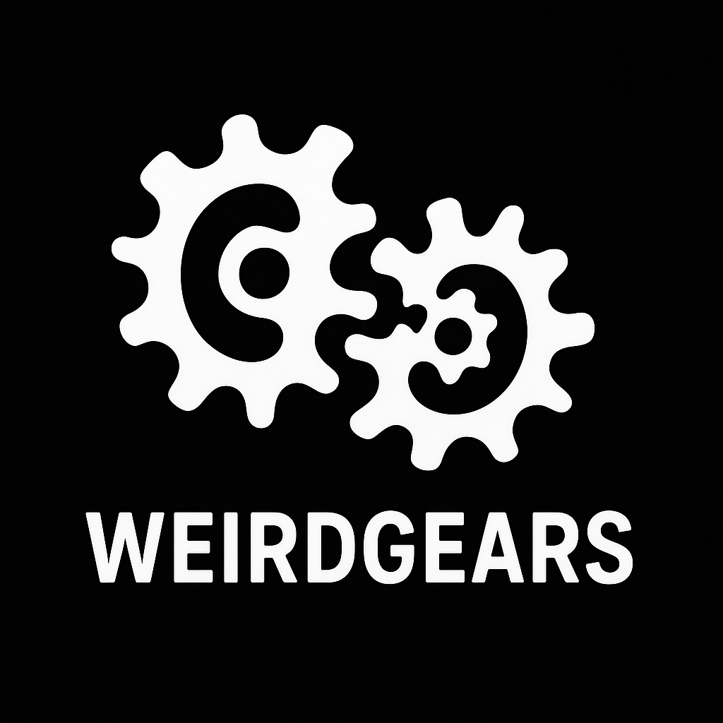 Weirdgears logo: two interlocked gears